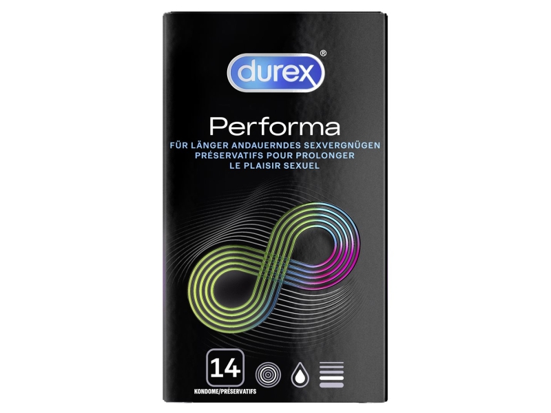 DUREX Performa préservatifs prolonge plaisir 14 pièces