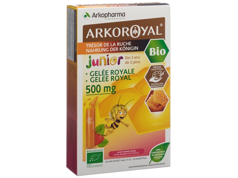 ARKOROYAL gelée royale 500 mg jun bio 20 x 15 ml