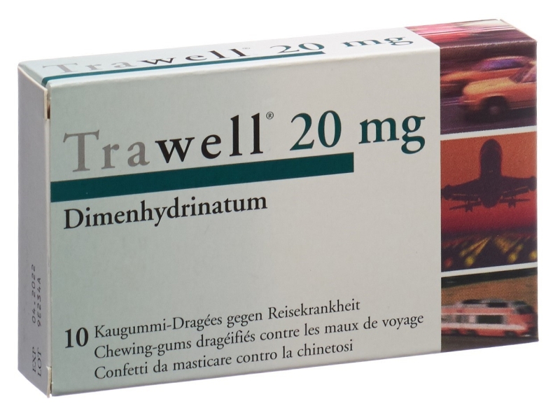TRAWELL Kaugummi Dragées 20 mg 10 Stk
