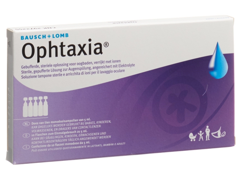 BAUSCH & LOMB Ophtaxia solution lavage oculaire stérile 10 x 5 ml