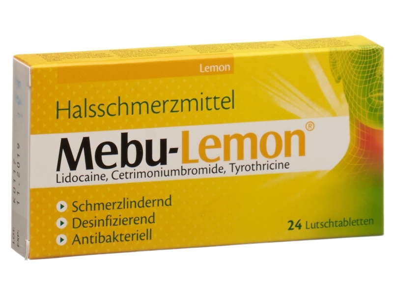 MEBUCAÏNE Lemon Comprimés à Sucer 24 Pièces