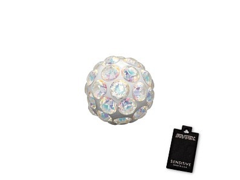 STUDEX-11120 boule cristal irisé 4.5mm 1 paire