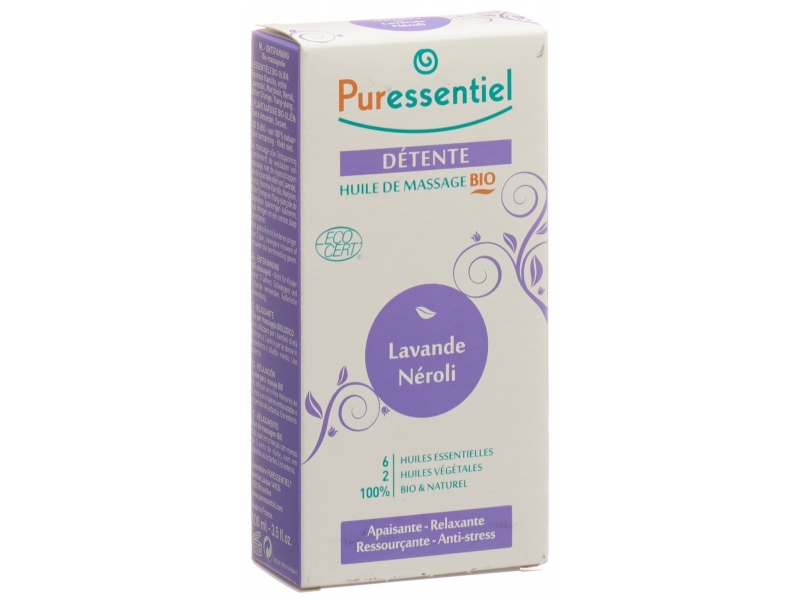 PURESSENTIEL Entspannung Bio Massageöl Lavendel-Neroli Flasche 100 ml