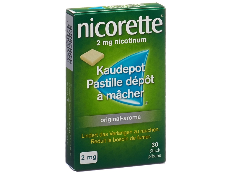 NICORETTE Original pastilles dépôt à mâcher 2 mg 30 pièces