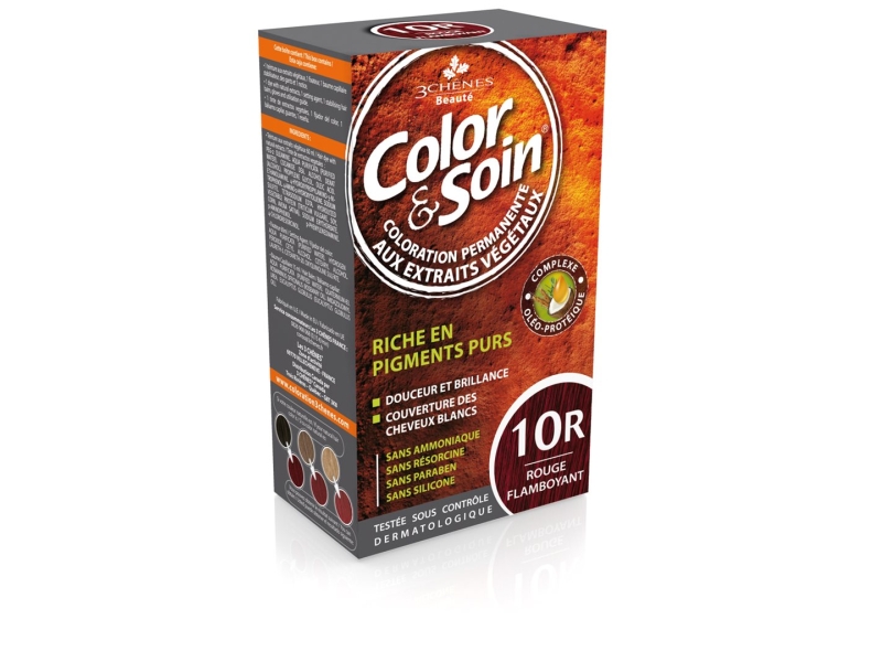 COLOR & SOIN Coloration 10R Rouge Flamboyant 135 ml